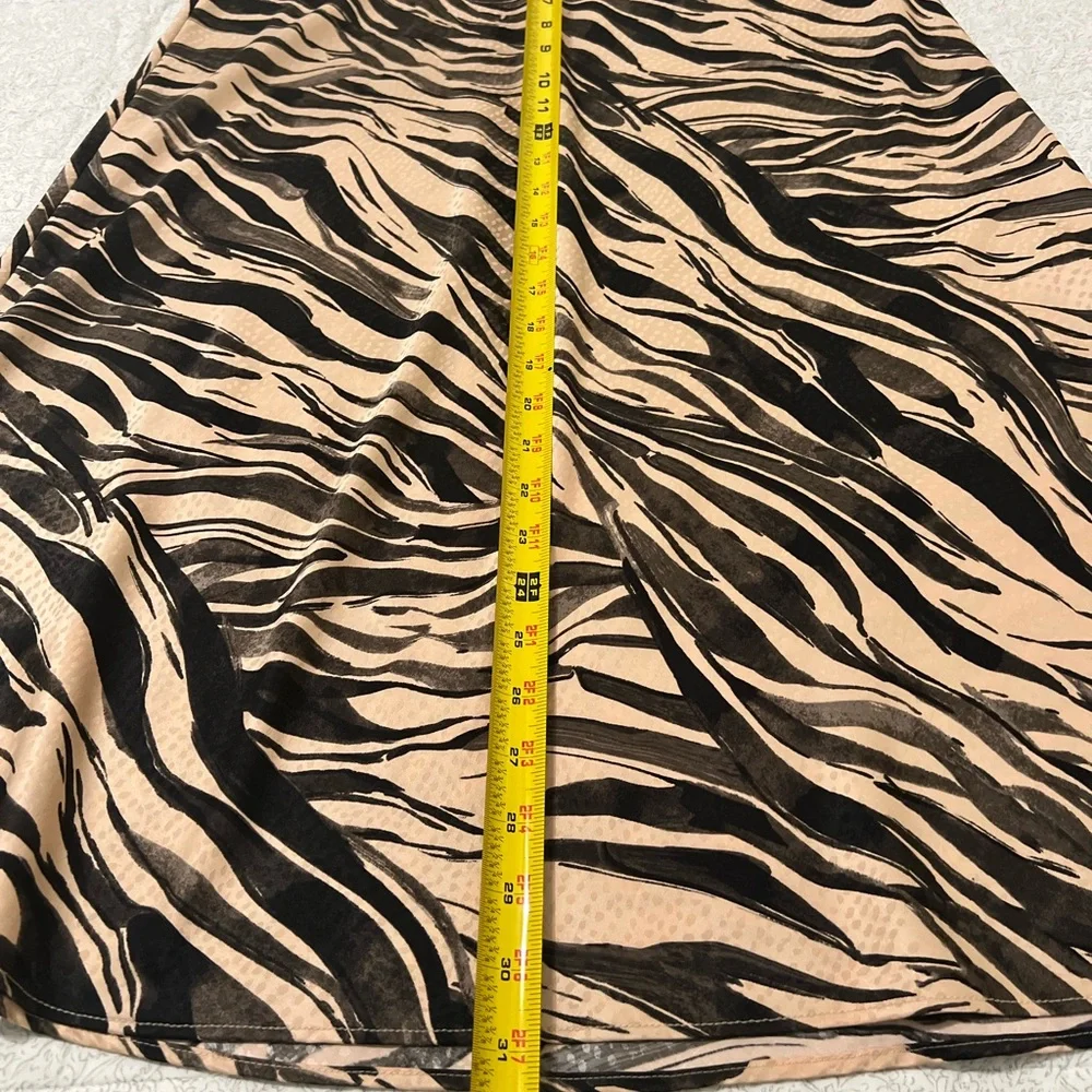 Nine West A-Line Midi Skirt in Brown and Tan